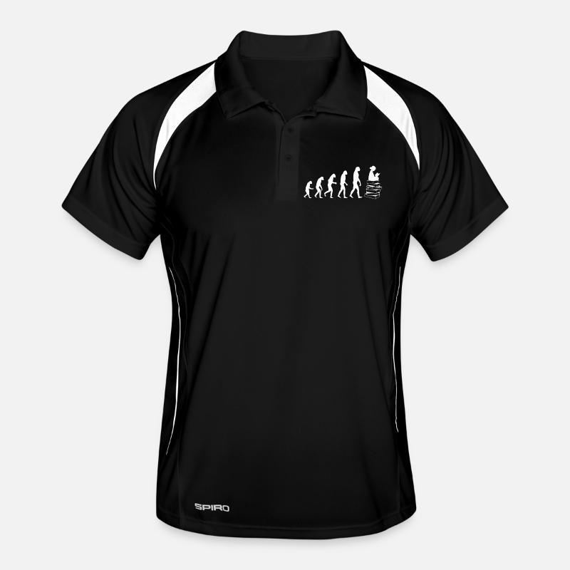 Read evolution white - Men's Polo breathable - black/white