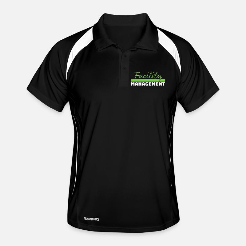 Tshirt Facility Management vert blanc Polo respirant Homme