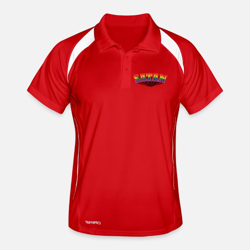 Texte de Satan Rainbow Polo respirant Homme