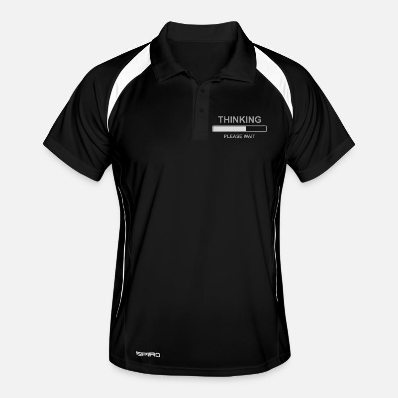 Thinking Please Wait Shirt – Funny Loading Bar Men's Polo breathable
