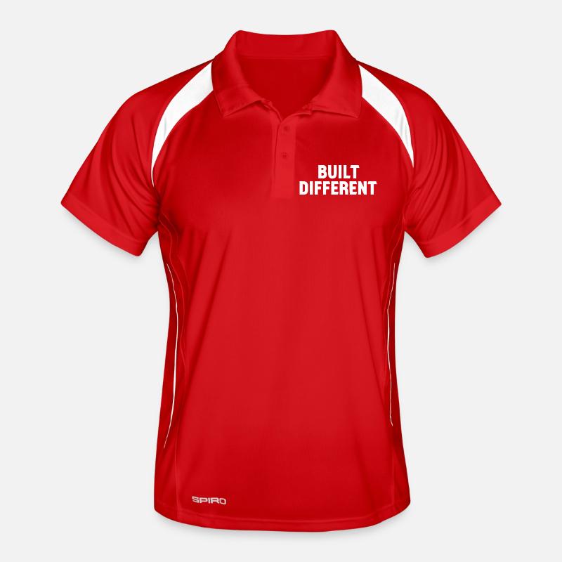 Built Different Bold Typo Logo Men's Polo breathable