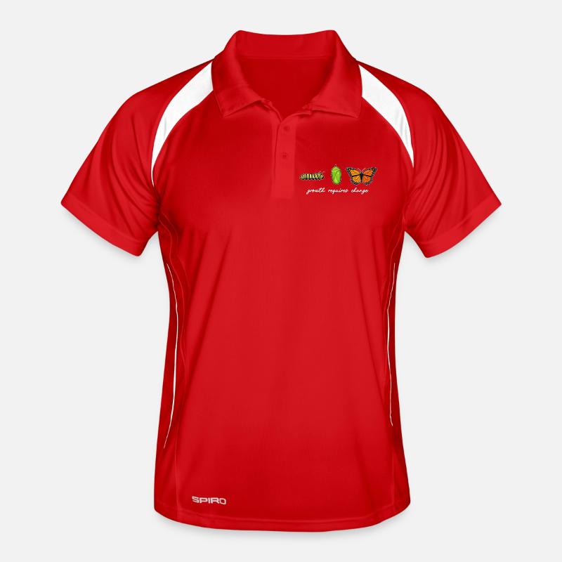 Inspiring butterfly fan graphic Men's Polo breathable