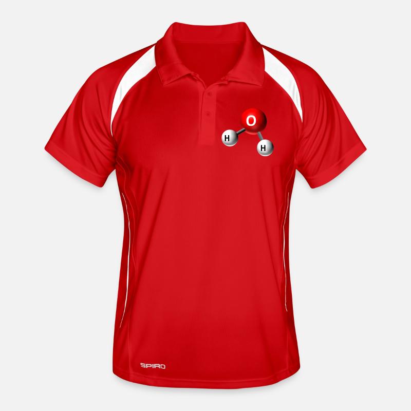 Water Molecule Graphic Men's Polo breathable