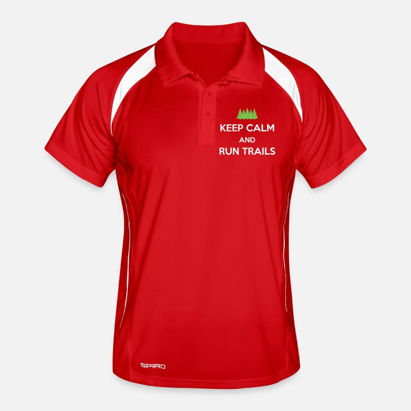 Keep Calm and Run Trails Men's Polo breathable