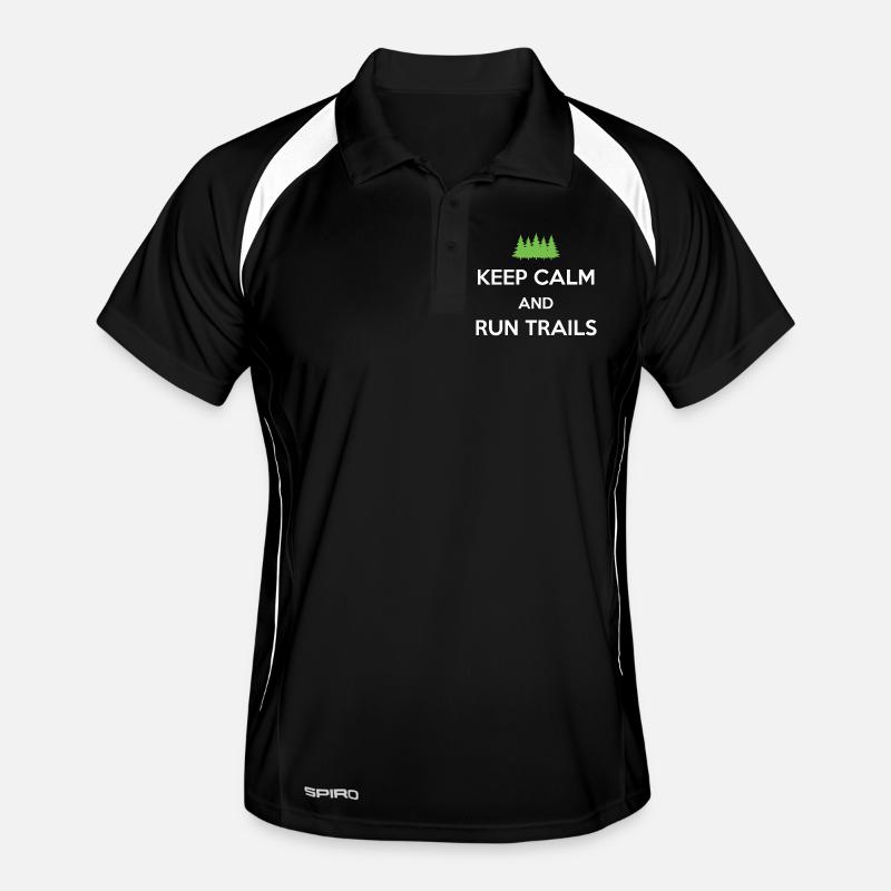 Keep Calm and Run Trails - Men's Polo breathable - black/white