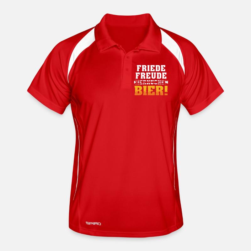 Peace, Joy, Beer Men's Polo breathable