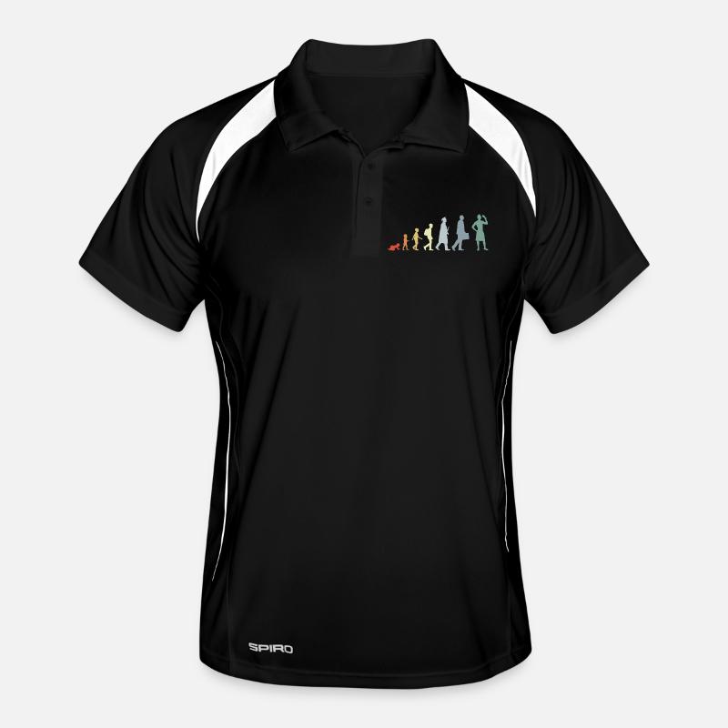 Evolution Eiscreme Liebhaber - Männer Polo atmungsaktiv - Schwarz/Weiß
