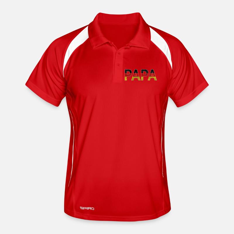 Papa en Texture de drapeau allemand Polo respirant Homme