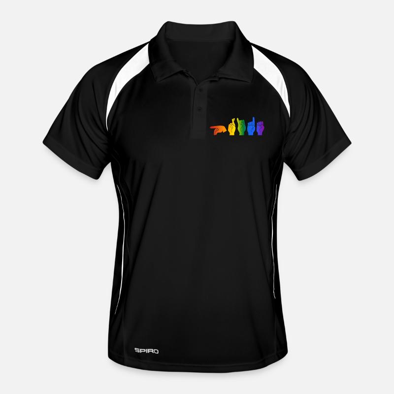 ASL Pride I - Couleurs du drapeau de la fierté Polo respirant Homme
