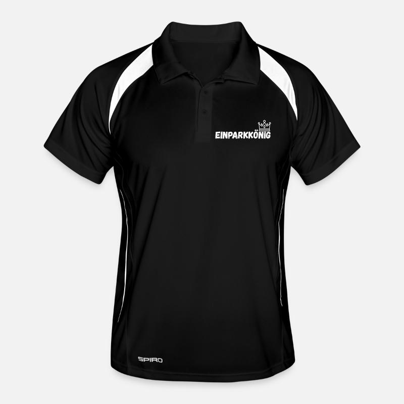 Einparkkonig_schwarz - Men's Polo breathable - black/white
