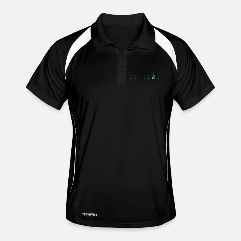 Christmas Tree Pulse Artwork Men's Polo breathable