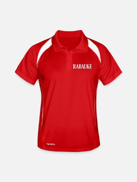 Loubard - Polo respirant Homme - rouge/blanc - Devant