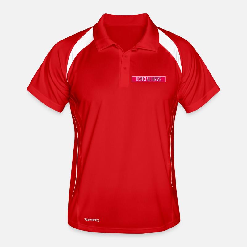 Respect All Humans Statement Humanity Saying Men's Polo breathable