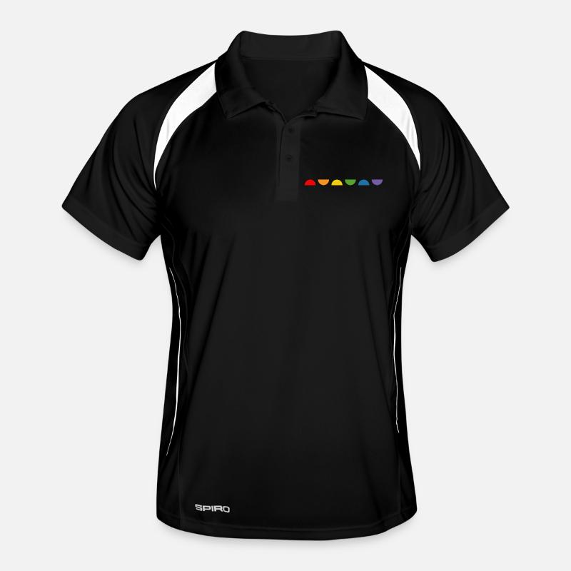 Regenbogen Halbkreis Männer Polo atmungsaktiv