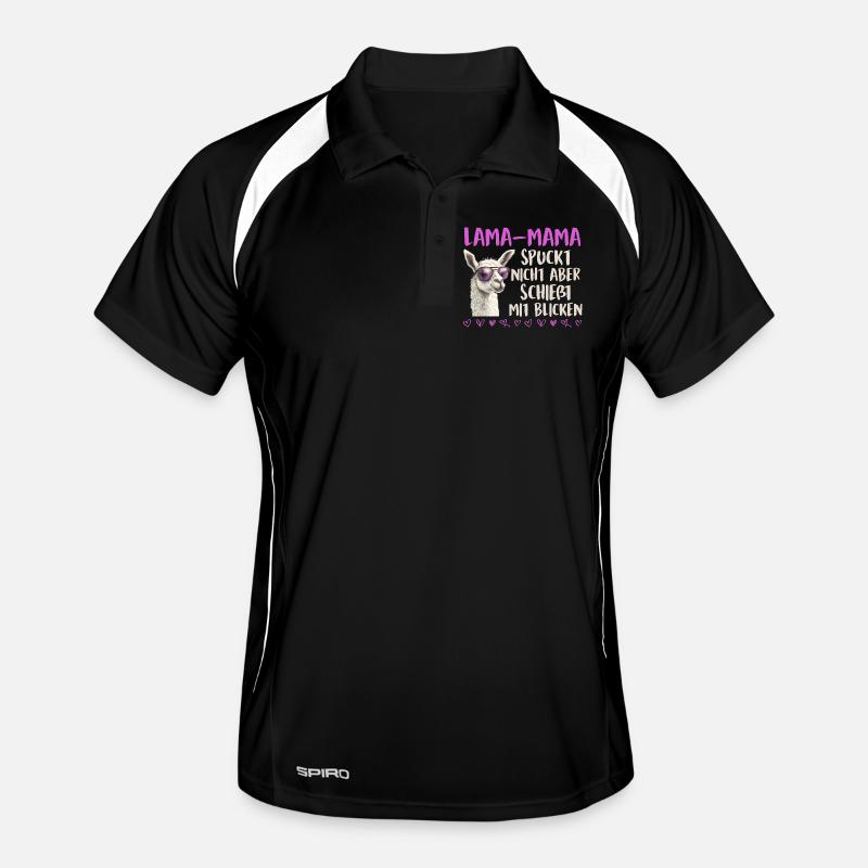 Soon mom LLAMA MOM DOESN'T SPIT LOOKS Men's Polo breathable