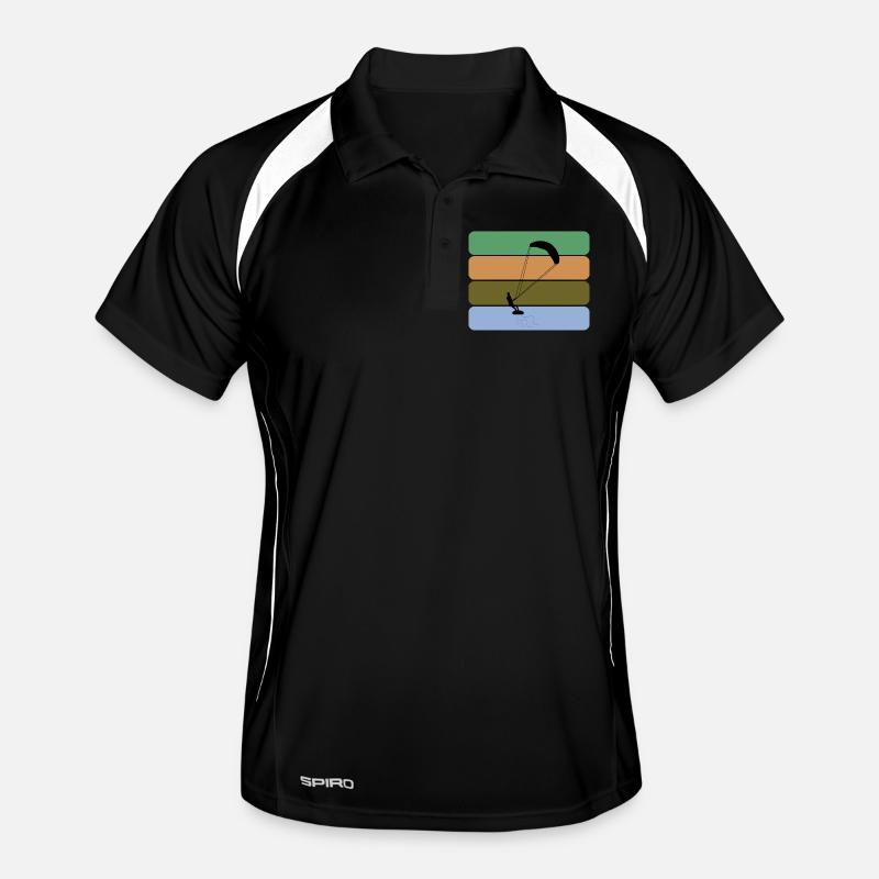 Kitesurfen - Kitesurfer mit vierfarbigem Design Männer Polo atmungsaktiv