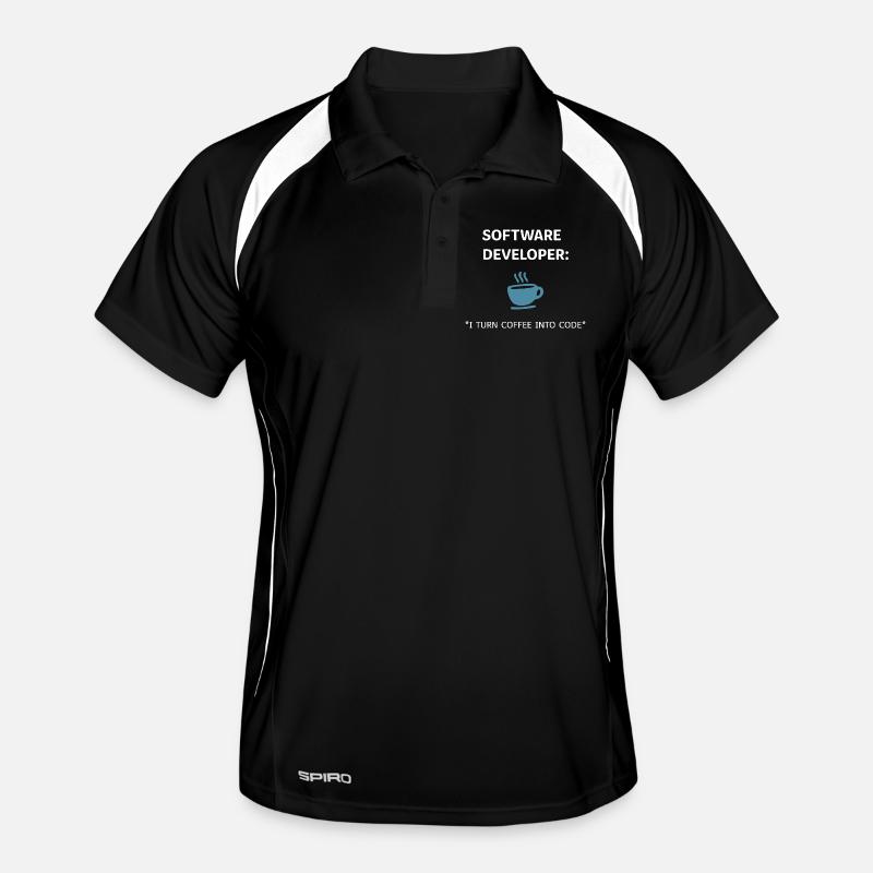 Software Developer - Coffee Edition - Men's Polo breathable - black/white