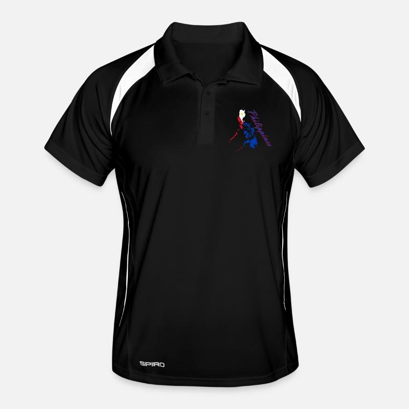 Philippines Flag Map Script Men's Polo breathable