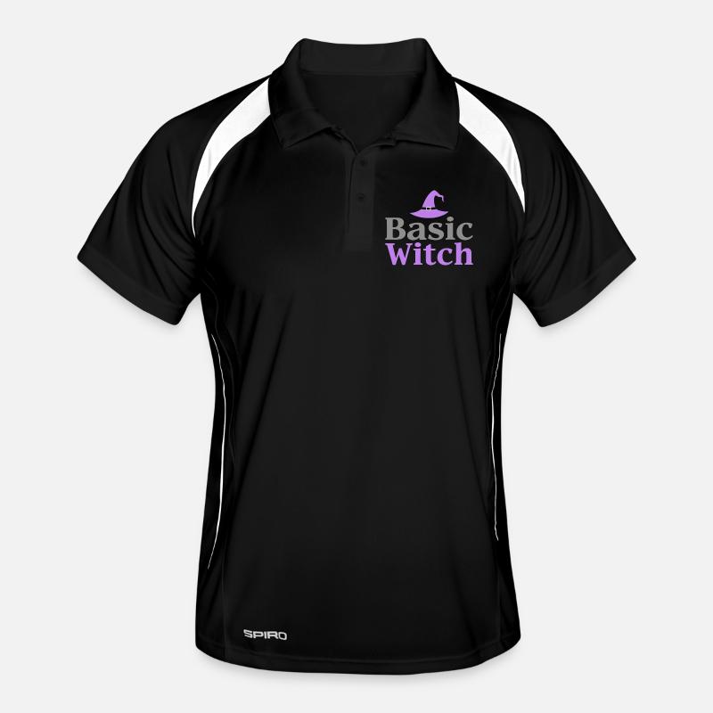 Basic Witch Halloween Spruch Zitat Männer Polo atmungsaktiv