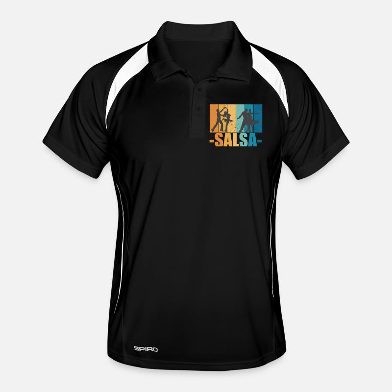 Salsa Vintage Tänzer Retro tanzen Geschenk Männer Polo atmungsaktiv