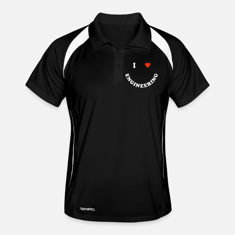 Engineer - Men's Polo breathable - black/white