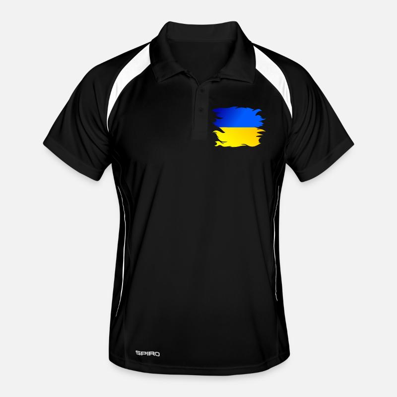 Drapeau de l’Ukraine Drapeau Polo respirant Homme