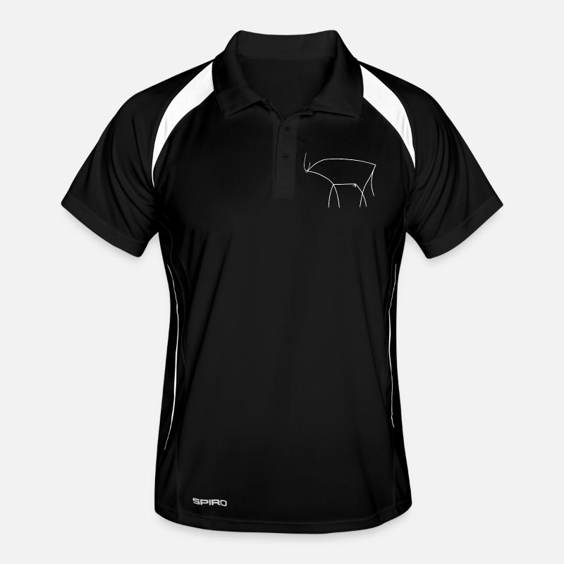 Bull - Men's Polo breathable - black/white