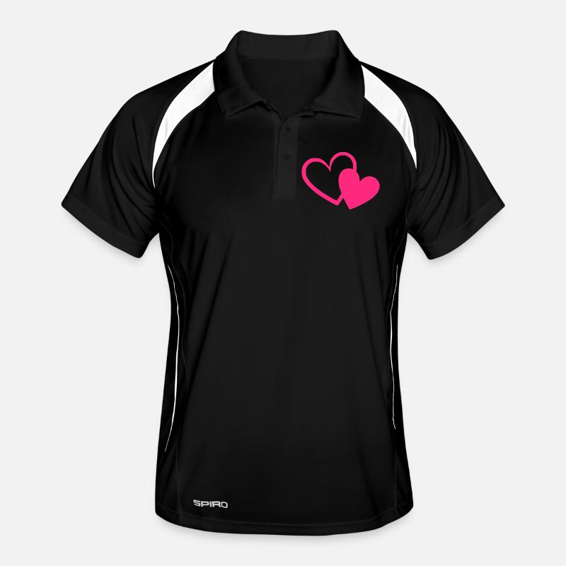 Valentinstag Herz pink rosa Geschenk Valentinstag Männer Polo atmungsaktiv