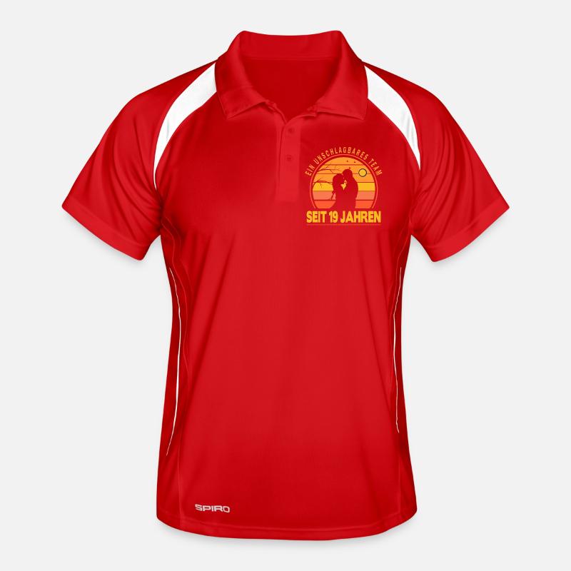 19 Jahre Beziehung Geschenk Ehemann Ehefrau Männer Polo atmungsaktiv