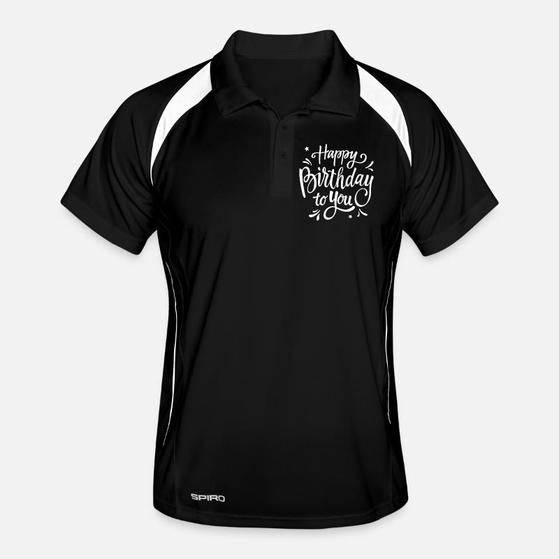 Birthday Script Handwritten Celebration - Men's Polo breathable - black/white