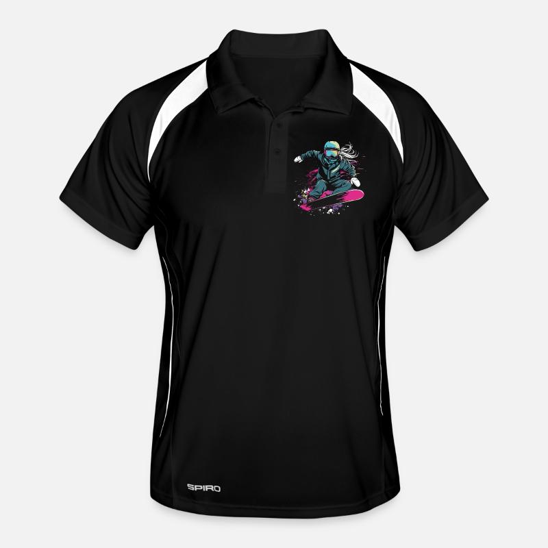 Graphique du snowboarder Polo respirant Homme