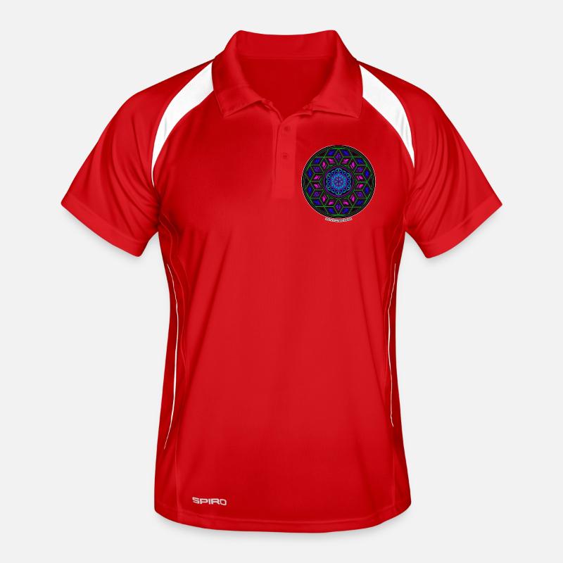 Fractal Evolution Experience Kaleidoscope Mandala Men's Polo breathable