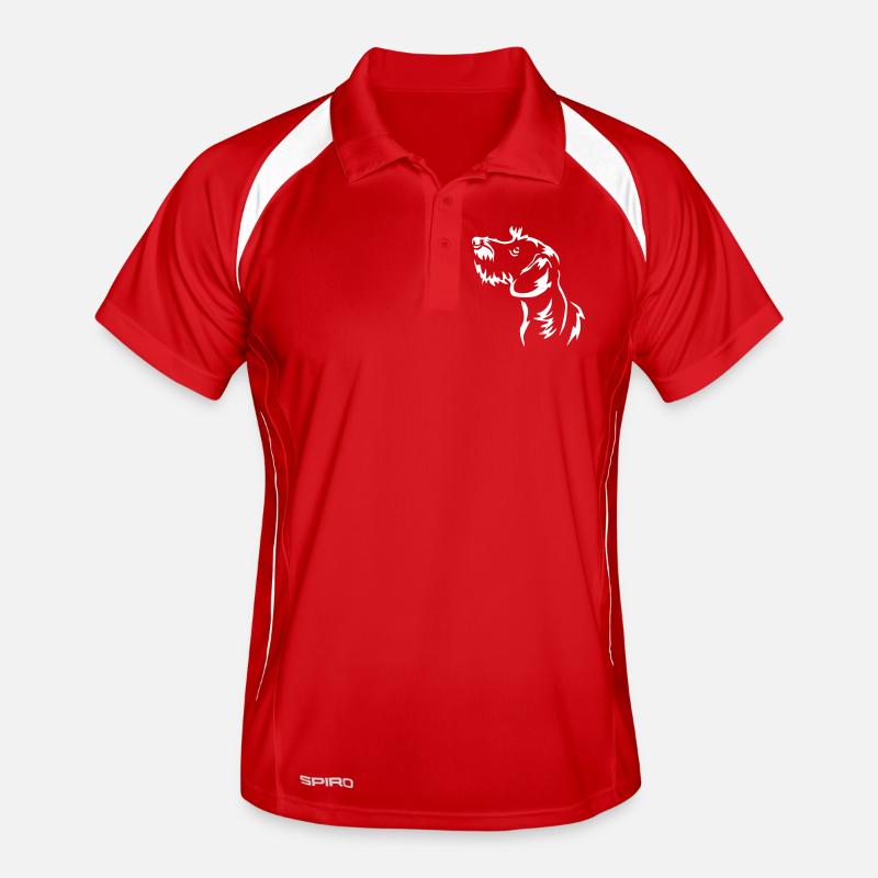 Tête de teckel « Black Edition » Polo respirant Homme