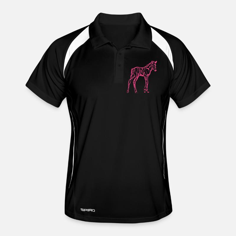Cheval rose rose Polo respirant Homme