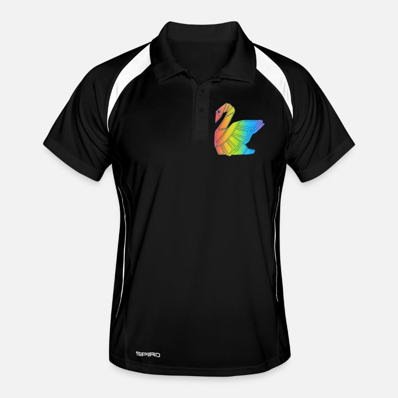 Regenbogen-Schwan Männer Polo atmungsaktiv