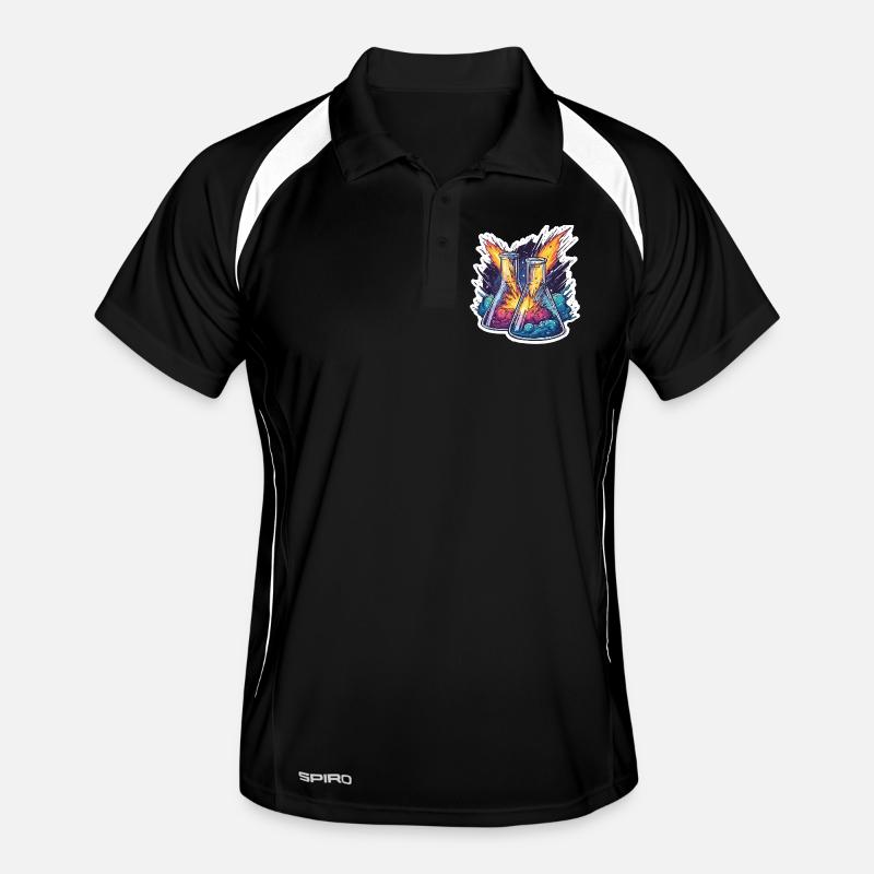 Lab Geek Bildungsquadrantid Meteorstrom-Erlebnis - Männer Polo atmungsaktiv - Schwarz/Weiß