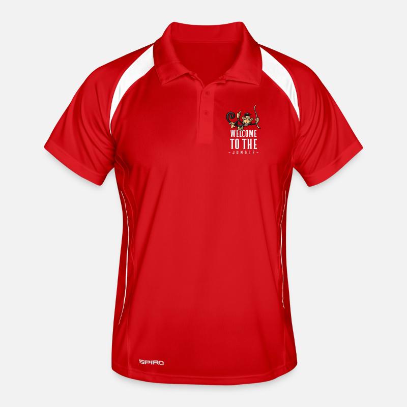 Jungle Monkey Bienvenue Design Polo respirant Homme