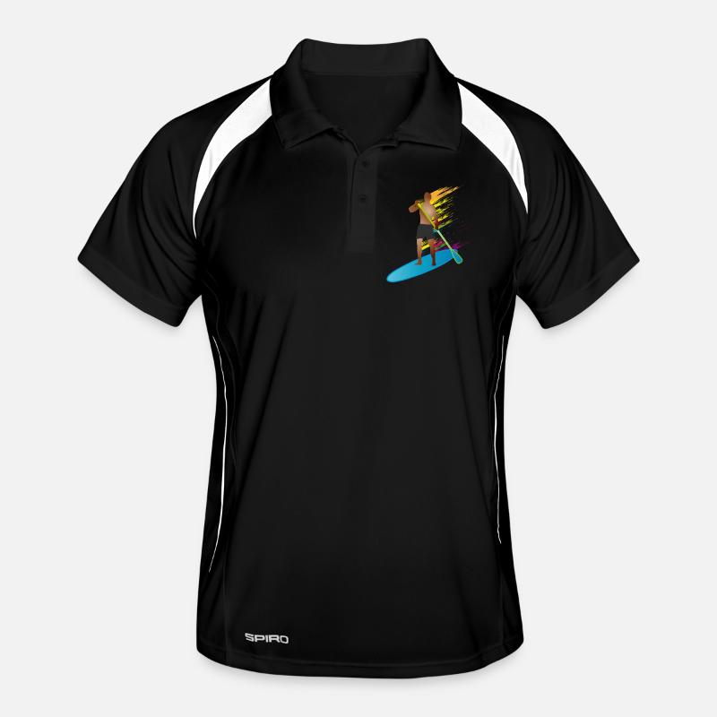 Stand up paddling - Man with paddle board Men's Polo breathable