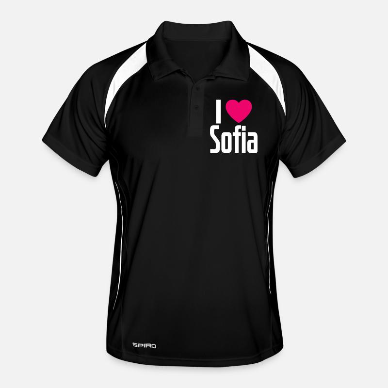 I Love Sofia Pinkes Herz Ich liebe Sofia Männer Polo atmungsaktiv