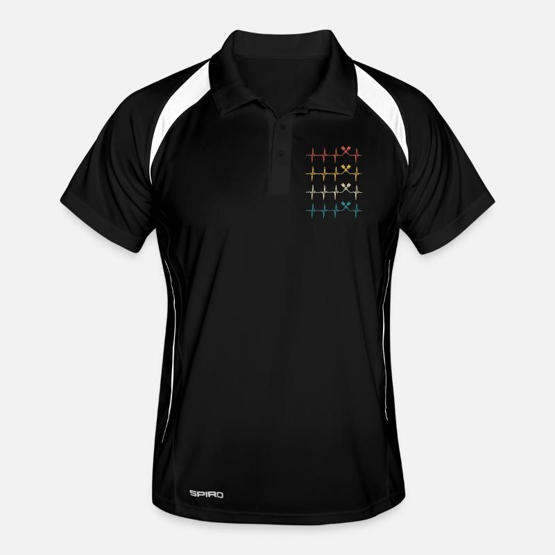 Dart Herzschlag Retro Darts Darter Männer Polo atmungsaktiv