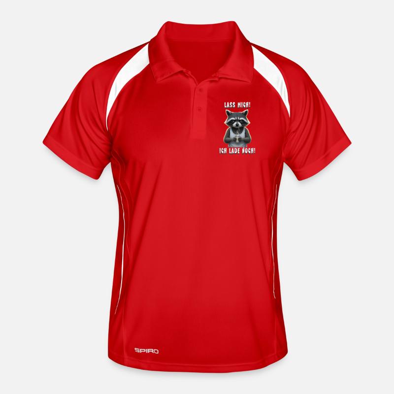 Let me go! I'm still loading – Tired raccoon coffee Men's Polo breathable