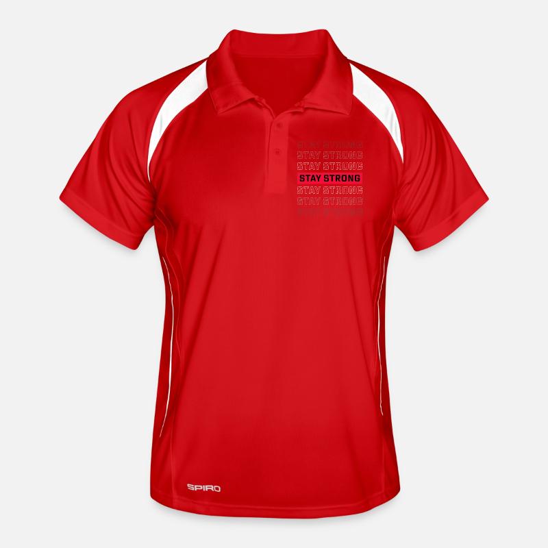 RESTEZ FORT – Starkes Statement Design Polo respirant Homme