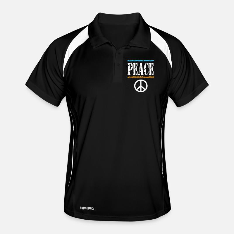 Retro Peace Vibes Tee - Men's Polo breathable - black/white