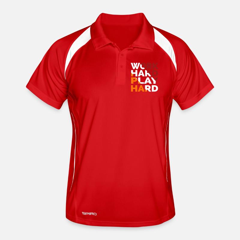 Work Hard Play Hard Men's Polo breathable