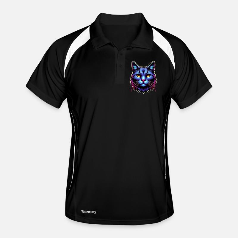 Cat - Men's Polo breathable - black/white