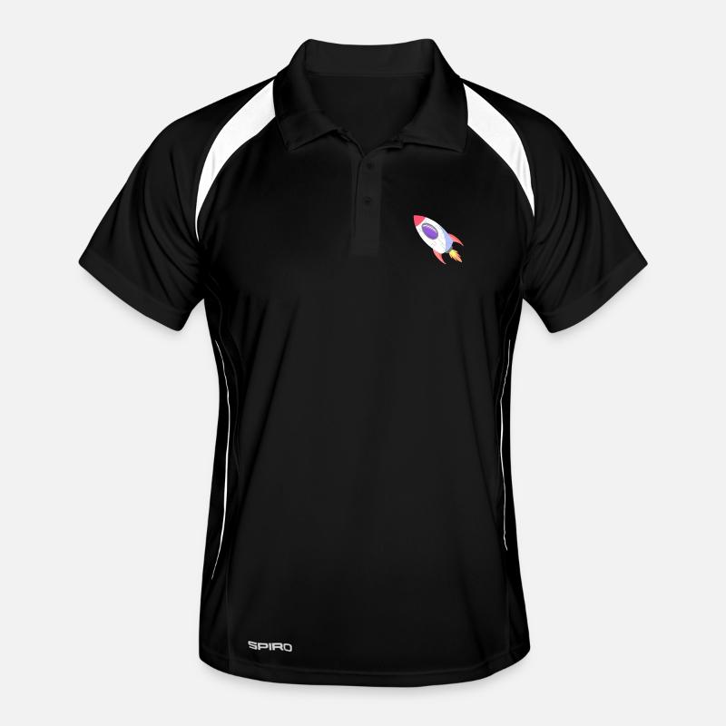 Space Rocket Pop Comic Polo respirant Homme