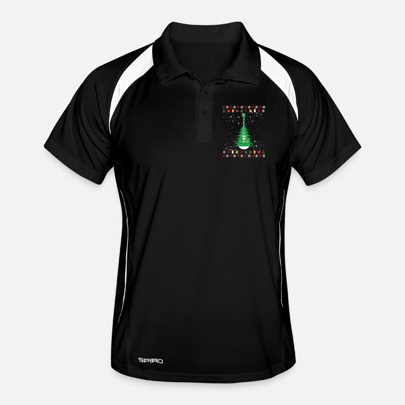Guitar Christmas Tree Men's Polo breathable