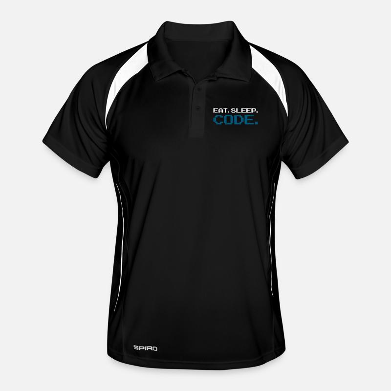 Code de programmation informatique - Polo respirant Homme - noir/blanc