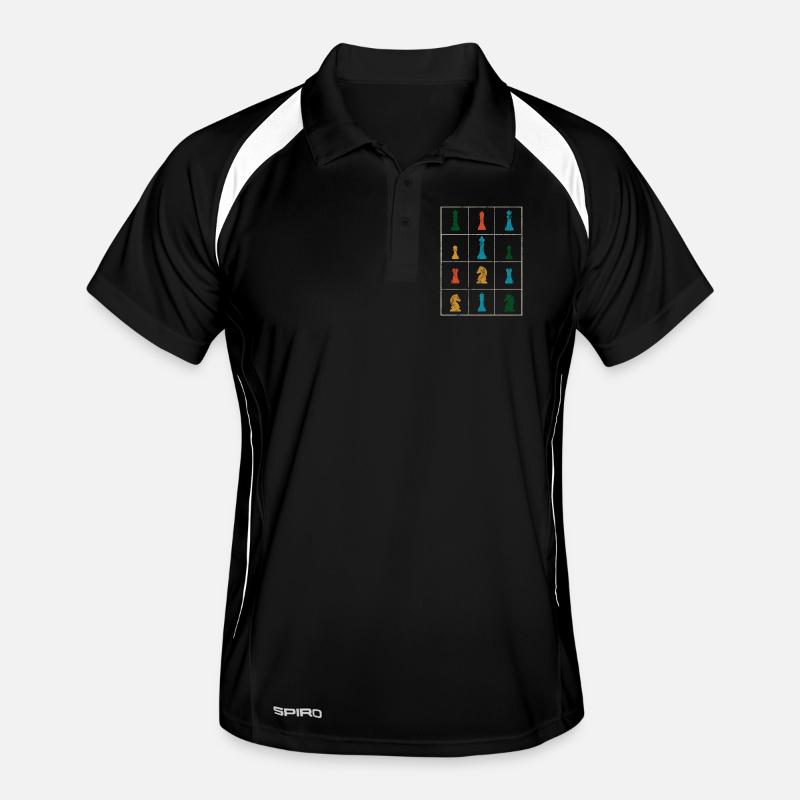 Chess Chessboard Chess Pieces Men's Polo breathable