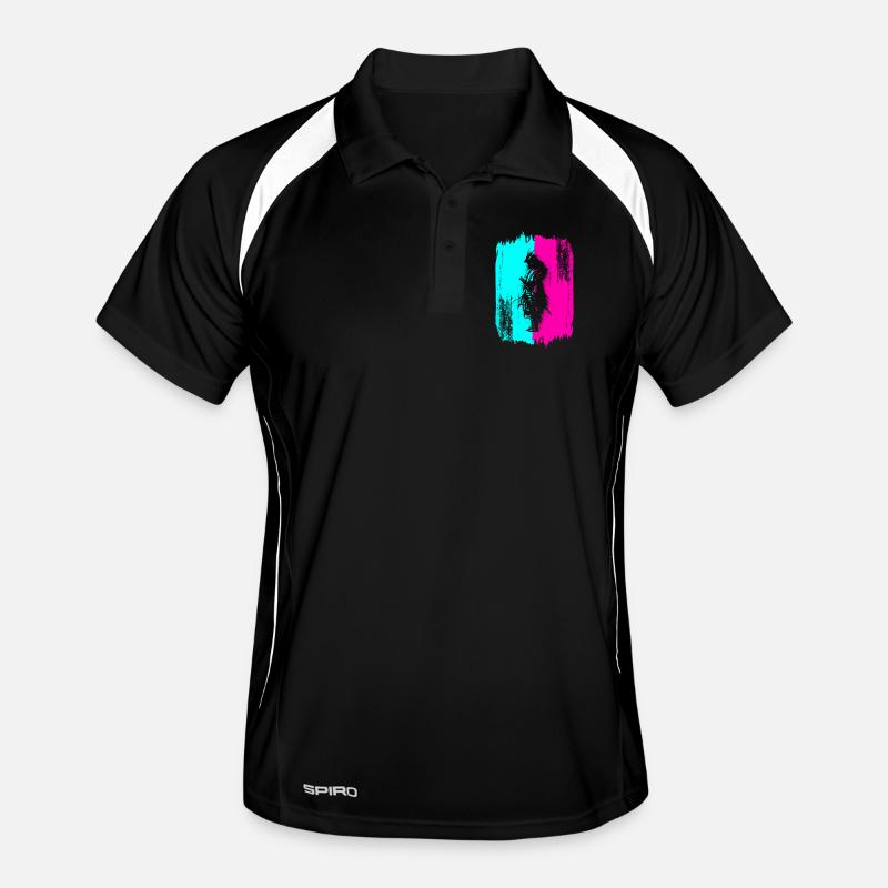 Samurai In A Turquoise And Pink Frame Men's Polo breathable